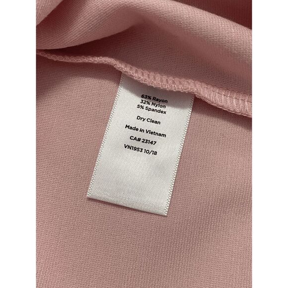 Talbots Sheath Dress Ponte Knit Scallop Edge Pink Sz 10 NEW - Picture 7 of 7